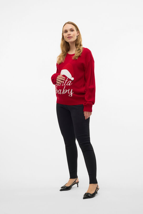 Mamalicious Camisola de Natal maternity  vermelho