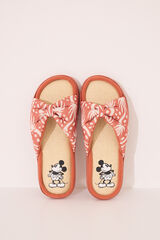 Women'secret Zapatillas casa estampado Mickey Mouse naranja