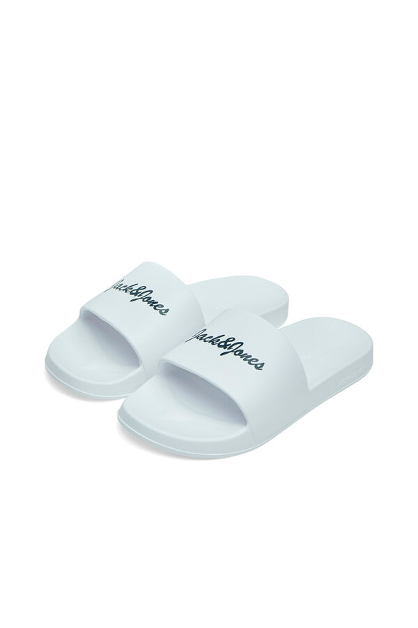 Jack & Jones Chanclas pala de hombre logo blanco