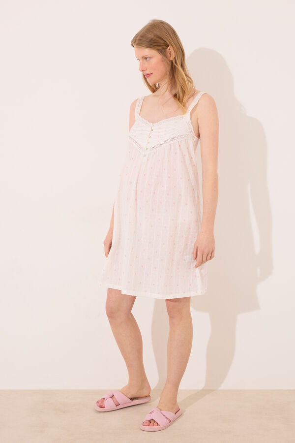 Women'secret Camis&oacute;n "maternity" algod&oacute;n flores rosa