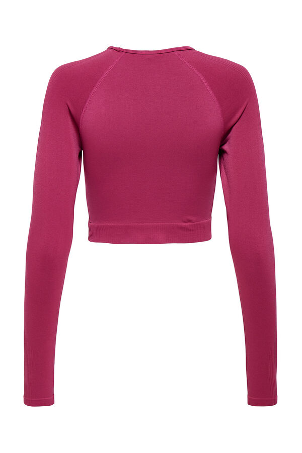 Only Play Crop top deportivo manga larga morado/lila