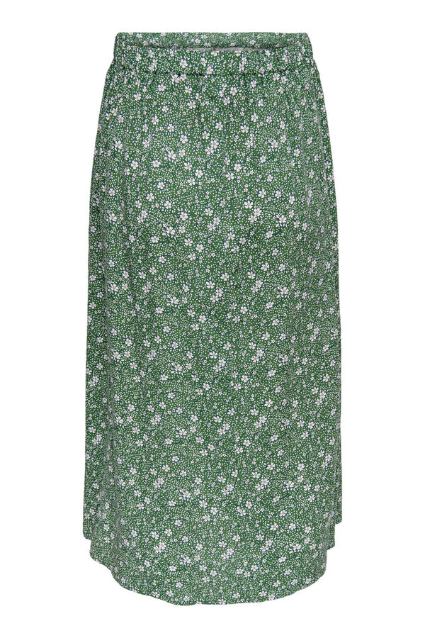 Only Maternity Falda midi maternity verde