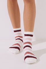 Women'secret Calcetines pelo rayas rosa rosa