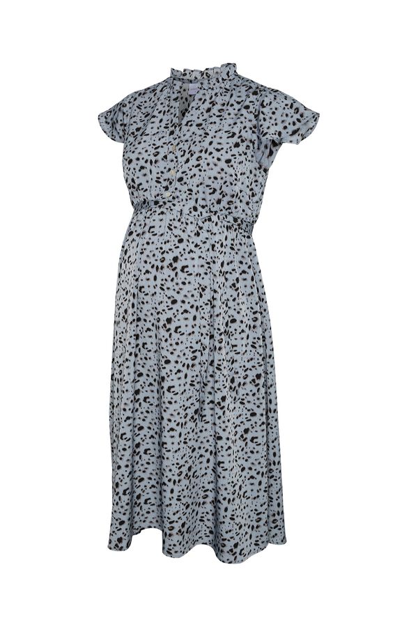 Mamalicious Vestido midi maternity y lactancia azul