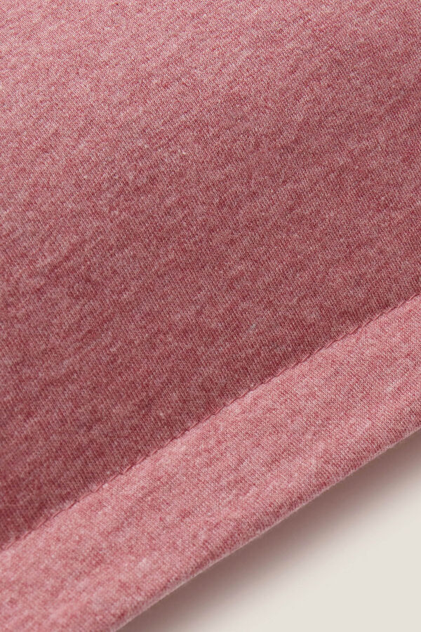Textura Capa de malha de algod&atilde;o sustent&aacute;vel rosa