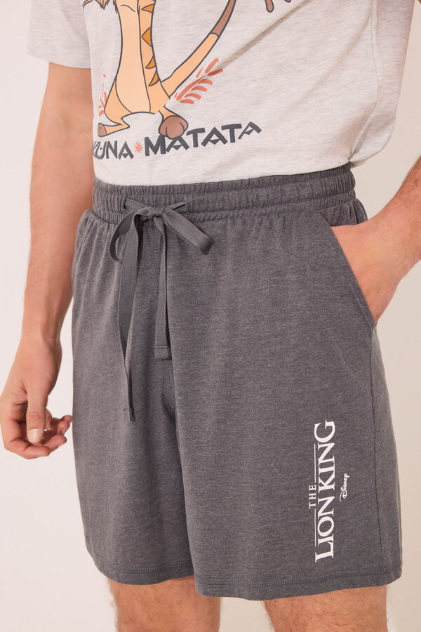 Women'secret Pijama cinza escuro Rei Le&atilde;o cinzento