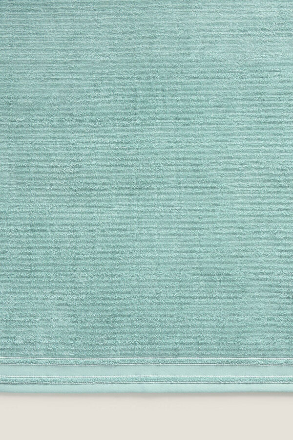 Textura Toalla rizo ondas turquesa