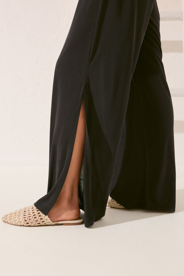 Women'secret Mono largo negro cintura el&aacute;stica negro