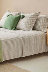 Textura S&aacute;bana de cuadros vichy turquesa