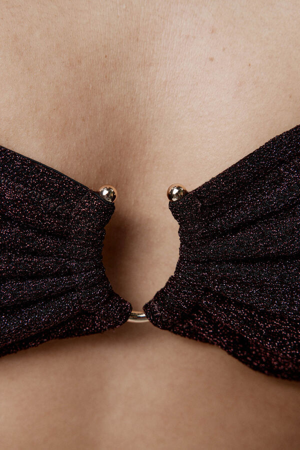 Black Limba Top de biquíni bandeau marrom Nova castanho