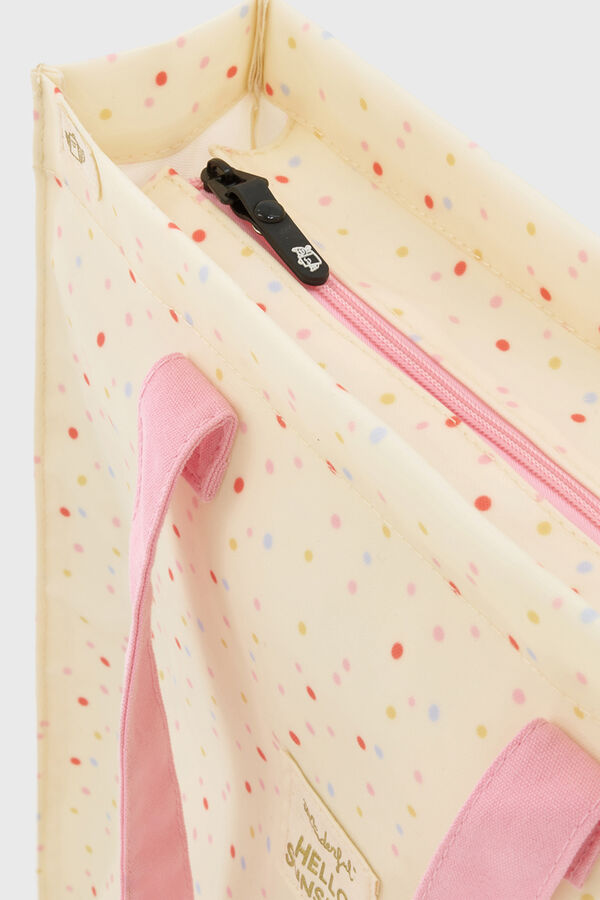 Mr. Wonderful Bolsa de tela tote bag topos multicolor Hello, sunshine! estampado