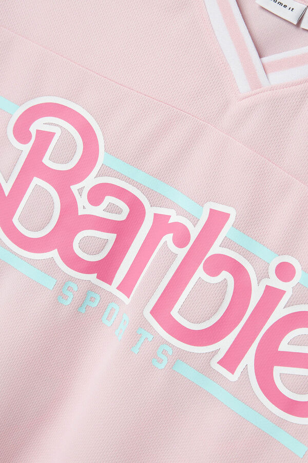 Name it Camiseta manga curta Barbie rosa
