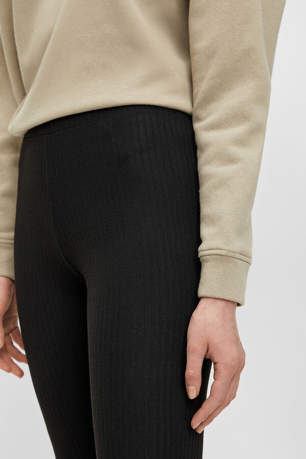 Pieces Leggings canal&eacute; negro