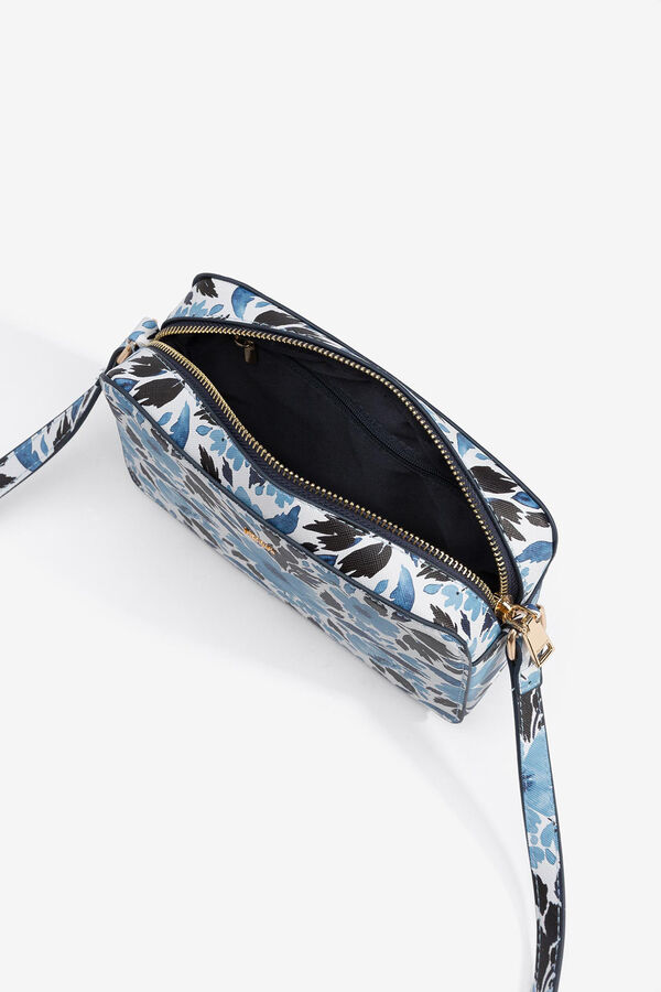 Vilanova Bolsa tiracolo com estampa floral azul