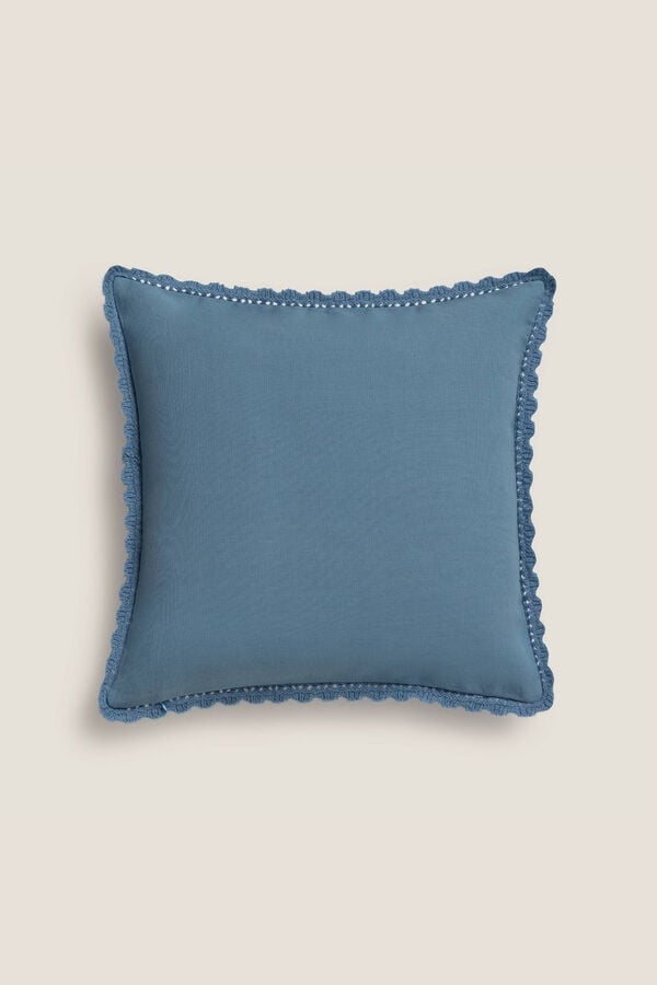 Womensecret Capa travesseiro malha desbotada 45 x 45 cm. azul
