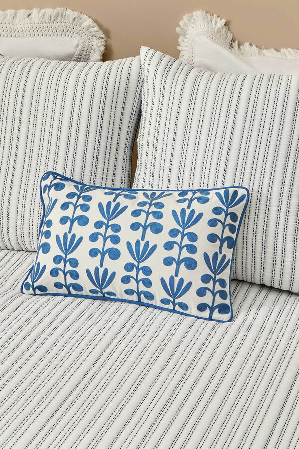 Textura Edred&atilde;o liso revers&iacute;vel azul