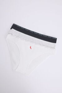 HI&BYE Pacote de 3 cuecas cl&aacute;ssicas preta, branca, cinza