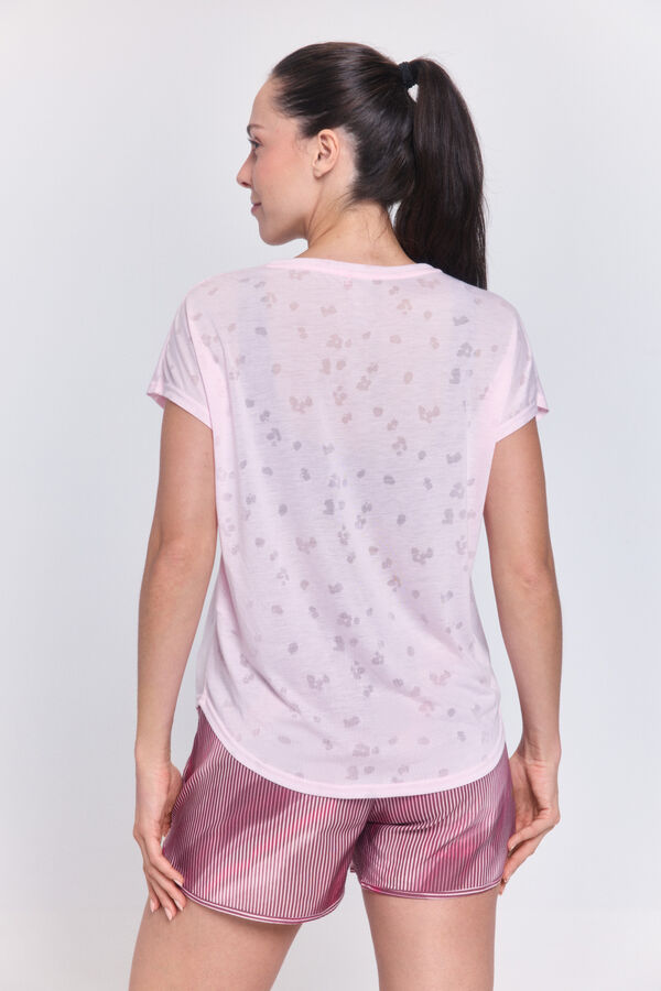Only Play T-shirt manga curta soft rosa