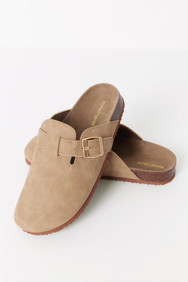 Women'secret Chinelos fechados BIO bege cru