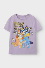 Name it Camiseta manga curta azul rosa