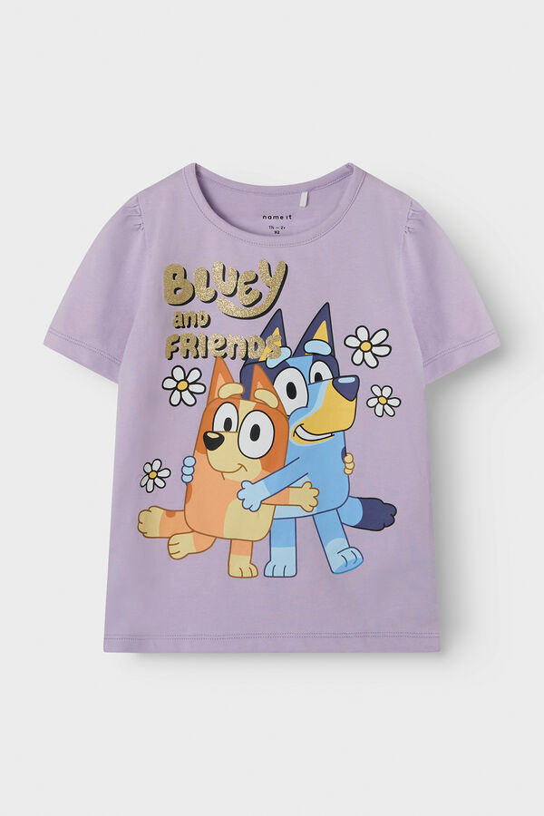 Name it Camiseta manga curta azul rosa