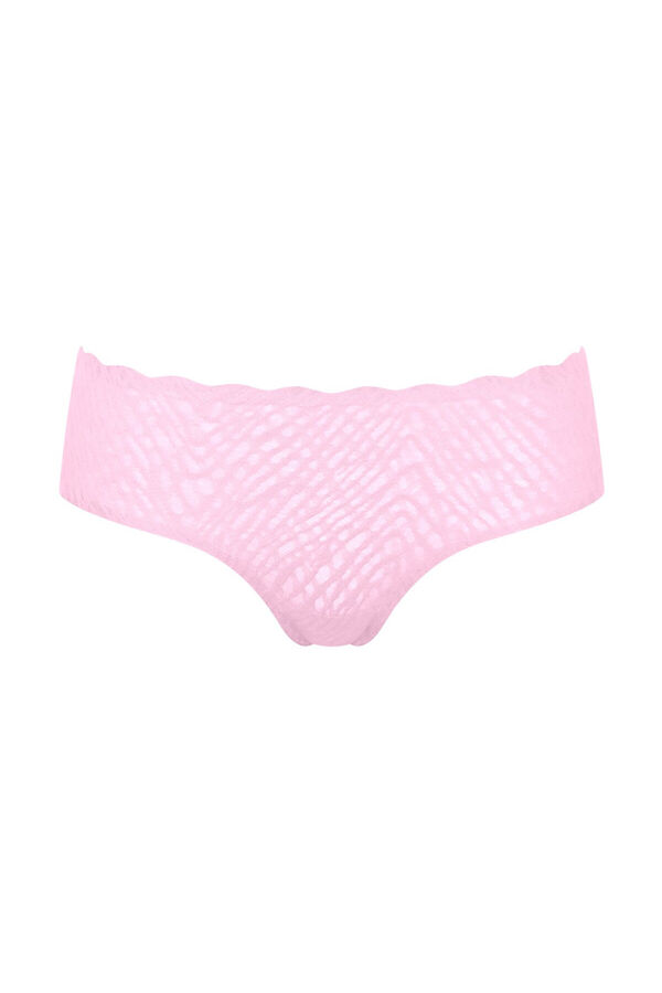 Sloggi Cueca cl&aacute;ssica invis&iacute;vel com renda rosa