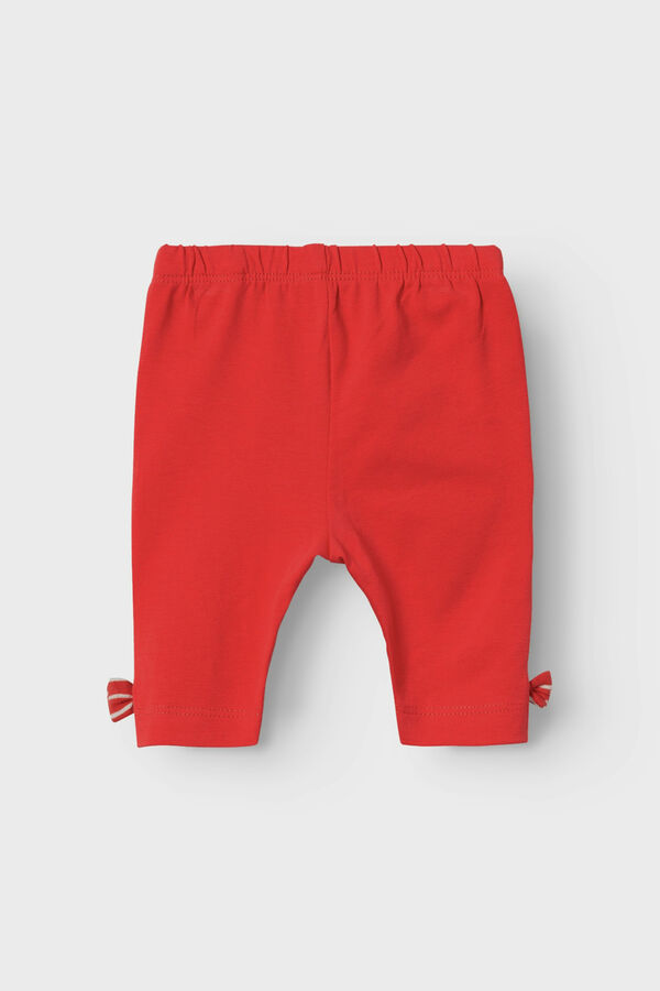 Name it Cal&ccedil;as suaves beb&eacute; detalhe lacinhos vermelho