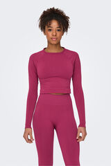 Only Play Crop top deportivo manga larga morado/lila