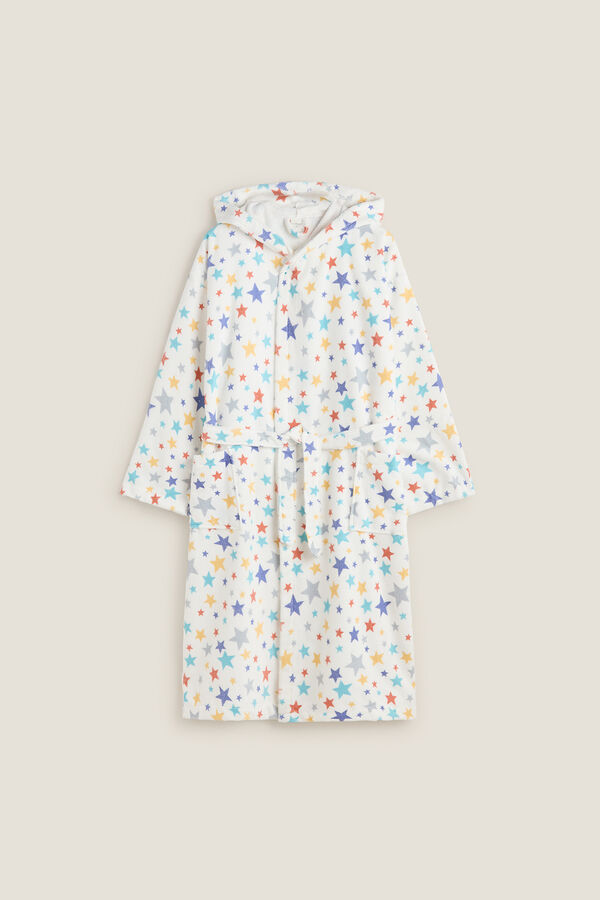 Textura Albornoz rizo algodón morado/lila