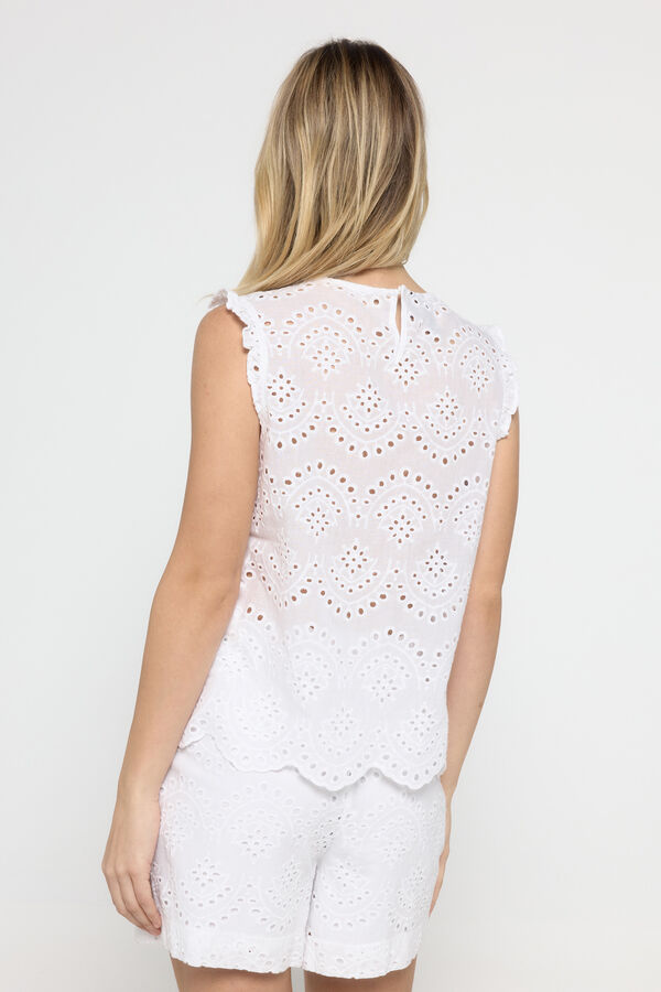 Pieces Blusa con detalle blanco