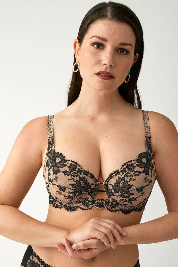 Promise Sutiã de capacidade com renda e armação preto