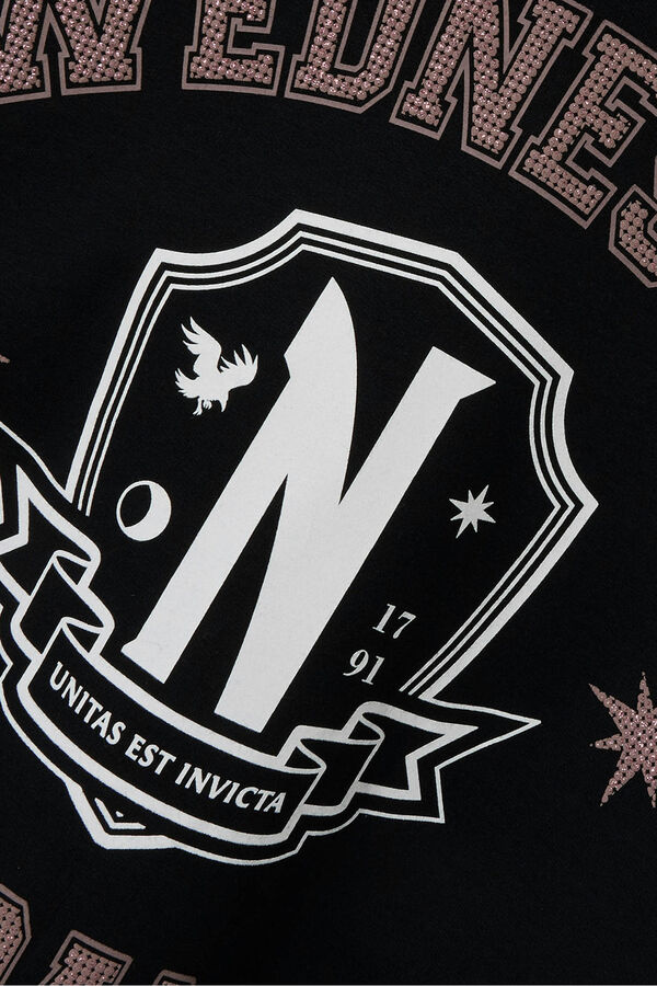 Name it Sudadera de Wednesday de ni&ntilde;a  negro