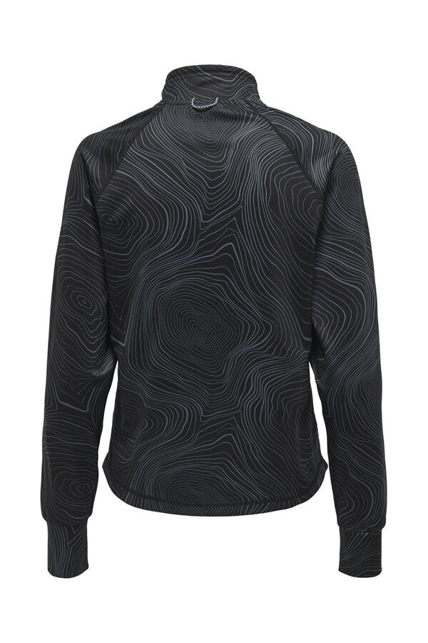 Only Play Camiseta t&eacute;cnica de manga comprida com gola alta preto