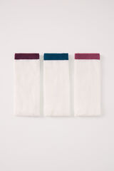 Women'secret Pack 3 calcetines altos contraste blanco