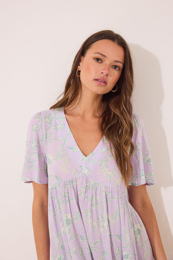 Women'secret Vestido midi estampado viscosa estampado