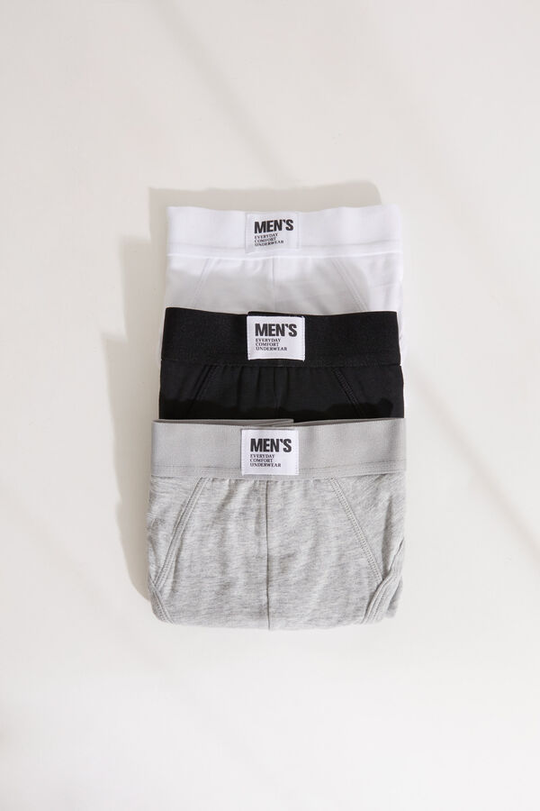 Women'secret Pack 3 cuecas slip algod&atilde;o org&acirc;nico b&aacute;sico estampado