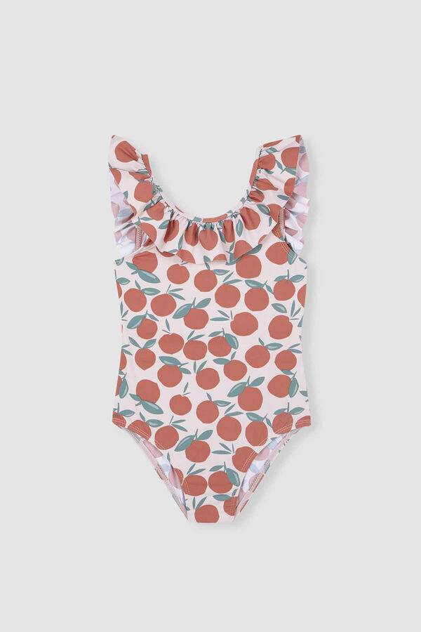 Gocco Ba&ntilde;ador volante naranjas ni&ntilde;a blanco