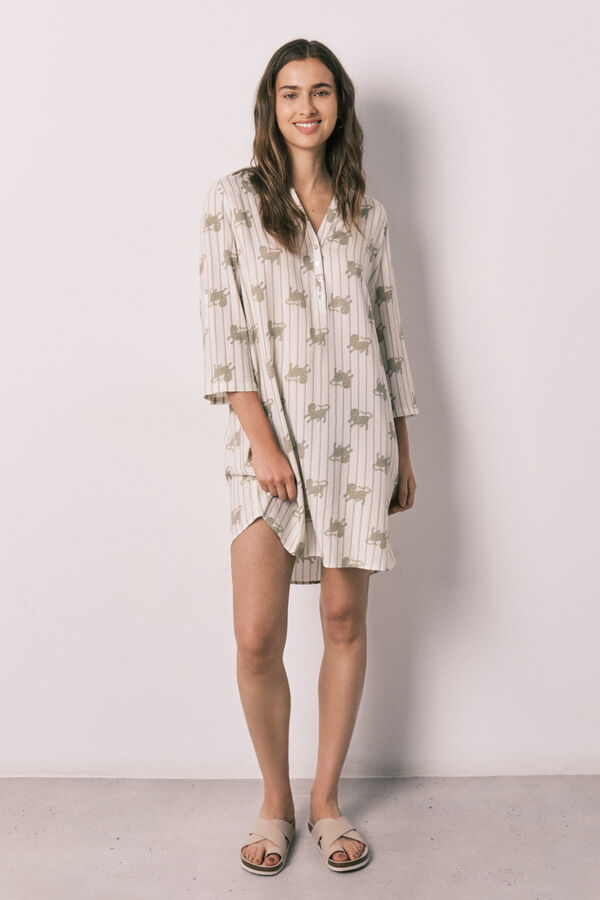 Women'secret Camisola curta estampada branco