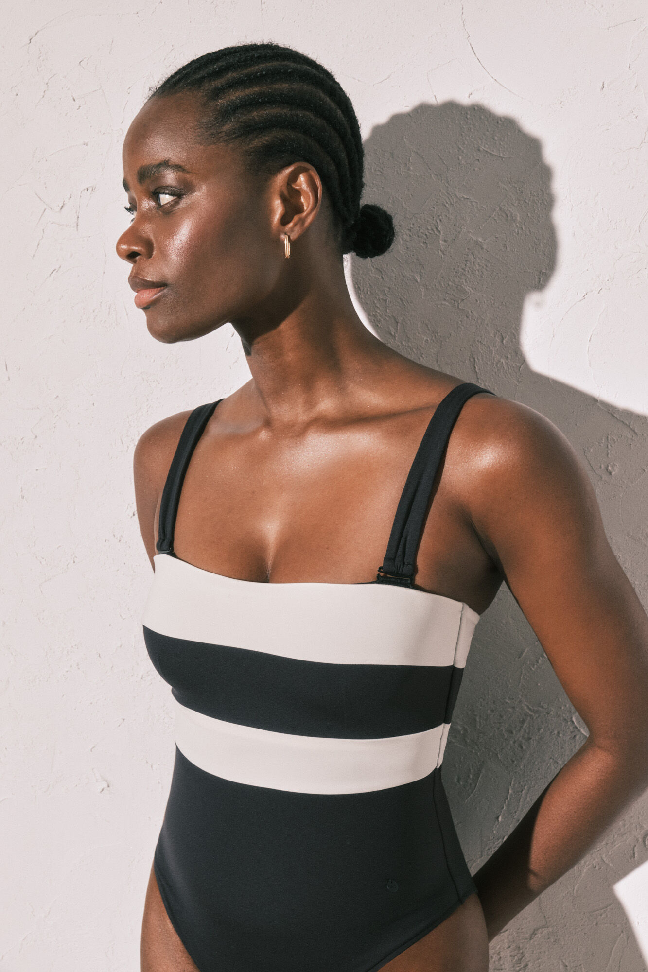Women'secret Fato de banho bandeau moldador color block B&W