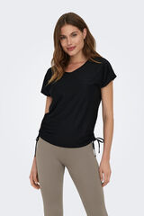 Womensecret T-shirt com ajuste lateral preto