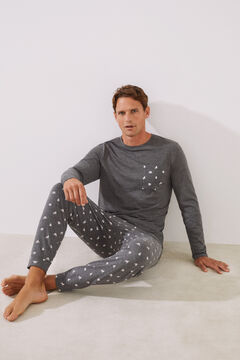 Pijama largo algodón estampado | en pijamas de hombre | Factory