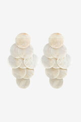 Vilanova Pendente Comprido de N&aacute;car branco