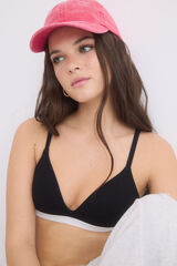 HI&BYE Suti&atilde; triangular enchimento fixo preto preto