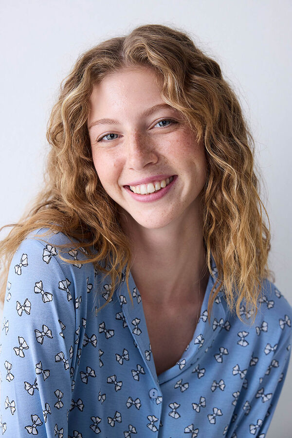 Penti Conjunto de pijama camisero largo azul