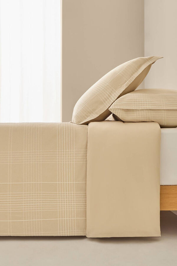 Textura Capa de edredom texturizada castanho