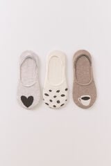Women'secret Pacote com 3 meias sem cadar&ccedil;o  estampado