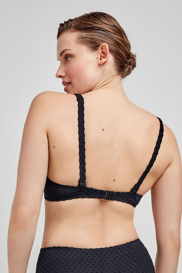 Gisela Top de biqu&iacute;ni preto com capacidade enchimento preto