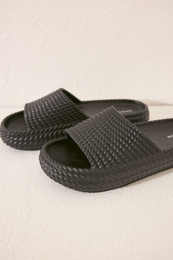 Women'secret Sand&aacute;lias plataforma pretas preto