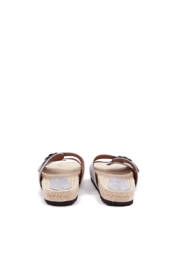 Abbacino Sandália rasa de mulher de esparto azul