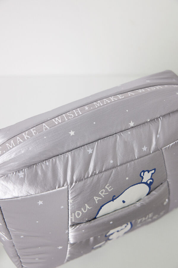 Women'secret Neceser mediano nylon acolchado Snoopy gris